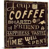Winston Porter 'Coffee Quote I Vintage Advertisement | 30 H x 30 W x 1.5 D in | Wayfair 551ED9AF0A0C46EB92F37B84974CE6F9