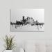 Ebern Designs Francy 'Pittsburgh Pennsylvania Skyline' by Michael Tompsett Graphic Art Print in White | 24 H x 36 W x 1.5 D in | Wayfair