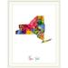 Ebern Designs Francy 'New York Map' by Abarca - Graphic Art Print | 24 H x 20 W x 1 D in | Wayfair E212731EB8F442169B92C57787D77E3D