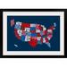 Ebern Designs Francy 'United States Typography Text Map' by Michael Tompsett - Textual Art Print | 20 H x 26 W x 1 D in | Wayfair