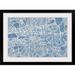 17 Stories 'London Map Art' by Bellen Graphic Art Print Steel Blue Metal in Blue/White | 32 H x 44 W x 1 D in | Wayfair