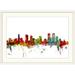 Ebern Designs Denver Colorado Skyline by Michael Tompsett - Graphic Art Print in Brown | 28 H x 38 W x 1 D in | Wayfair