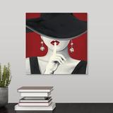 Mercer41 'Haute Chapeau Rouge I' by Marco Fabiano Painting Print Canvas | 12 H x 12 W x 1.5 D in | Wayfair 3024077F0D464A108B0974614E0BB35A