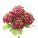 Admired by Nature 7 Stems Artificial Mum Flowers Bush for Home Office, Wedding, Restaurant Decoration Arrangement in Red/Pink | Wayfair