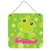 Harriet Bee Frog on Lily Pad Polkadots Wall Décor Metal in Green | 8 H x 6 W in | Wayfair HBEE2879 39989544