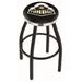 Holland Bar Stool NCAA Swivel 25" Counter Stool Upholstered/Metal in Black/Brown | 25 H x 18 W x 18 D in | Wayfair L8B2C25Purdue