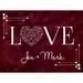 The Finishing Touch Personalized Bokah Love Pallet Sign - Burnt Red Color Wall Décor, Wood in Brown | 11" H x 14" W | Wayfair FT10002-1114P