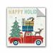 The Holiday Aisle® Holiday on Wheels Wall Decal Canvas/Fabric in Brown/Green/Red | 18 H x 18 W in | Wayfair HLDY7245 37103928