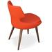 sohoConcept Patara Metal Solid Back Side Chair Upholstered/Metal in Orange | 32 H x 21.5 W x 20 D in | Wayfair DC2002-8