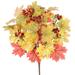 Admired by Nature 12 Stems Artificial Mix Burlap Maple Leaves w/ Berries Foliage Bush Fabric | 19 H x 11 W x 6 D in | Wayfair GPB5401-FALL MIX