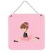 Harriet Bee Ballerina Jete Metal Wall Décor Metal in Pink/Brown | 8 H x 6 W in | Wayfair HBEE2832 39989495