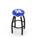 Holland Bar Stool NCAA Swivel 25" Counter Stool Upholstered/Metal in Black/Brown | 25 H x 18 W x 18 D in | Wayfair L8B2C25UKY-UK