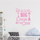 Harriet Bee Baumeister Dream Big Little One Wall Decal Plastic in Black/Blue/Brown | 22 H x 22 W x 0.1 D in | Wayfair HBEE8728 43619234