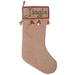 The Holiday Aisle® Christmas Stocking Burlap/Jute in Brown | 1 H x 8 W in | Wayfair 0554BA37F571497AAB3DB2F3DDCDBF44