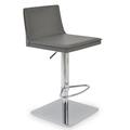 sohoConcept Tiffany Adjustable Height Bar Stool Upholstered/Metal in Gray | 17 W x 19 D in | Wayfair DC1053-3