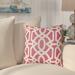 Beachcrest Home™ Mcknight Outdoor Square Pillow Cover & Insert Polyester/Polyfill blend in Pink | 22 H x 22 W x 0.2 D in | Wayfair