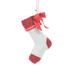 The Holiday Aisle® Ivory/Fabric Stocking Holiday Shaped Ornament Fabric in Red | 6 H x 4 W x 1.5 D in | Wayfair 95162B1A704C41F794057BAA866EFBDD