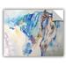 ArtWall Horse 8 Wall Decal Metal in Blue/Brown/Indigo | 24 H x 32 W in | Wayfair 0cha089a2432p