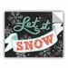 ArtWall Mary Urban Let It Snow Black Wall Decal Canvas/Fabric in Black/Blue/Red | 18 H x 24 W in | Wayfair 2urb020a1824p