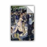 Charlton Home® Pierre Renoir Le Moulin De La Galette, Detail Of The Dancers, 1876 Removable Wall Decal Vinyl in Gray | 24 H x 16 W in | Wayfair