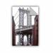 ArtWall Manhattan Bridge w/ W/ Empire by Linda Parker Photographic Print Removable Wall Decal Canvas/Fabric in Gray/Black | 18 H x 12 W in | Wayfair