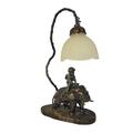 JB Hirsch Home Decor Elephant 22" Table Lamp Metal in Brown/Gray | 22 H x 9 W x 6 D in | Wayfair PT5119