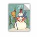 The Holiday Aisle® Anne Tavoletti Snowman Season Removable Wall Decal Canvas/Fabric in Blue/Green/Red | 24 H x 18 W in | Wayfair