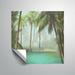 ArtWall Tropical II Wall Mural Vinyl in Blue/Brown/Green | 24 H x 24 W in | Wayfair 6Nov072a2424p