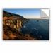 ArtWall Golden Glow on Big Sur' by Kathy Yates Photographic Print Removable Wall Decal Metal in Blue/Brown | 32 H x 48 W in | Wayfair 0yat051a3248p