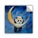 ArtWall Panda Stars by Michael Creese Removable Wall Decal Canvas/Fabric in Black/Blue | 14 H x 14 W in | Wayfair 0cre034a1414p