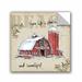 The Holiday Aisle® Anne Tavoletti Country Christmas Removable Wall Decal Canvas/Fabric in Brown/Green/Red | 24 H x 24 W in | Wayfair