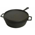 King Kooker Seasoned Cast Iron Pot Cast Iron in Black/Gray | 3.25 H x 14.75 W x 14.75 D in | Wayfair CI5FGS