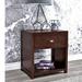 Latitude Run® Erskine 1 Drawer Nightstand Wood in Brown | 22.5 H x 21 W x 15 D in | Wayfair LATR7518 34448639