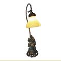 JB Hirsch Home Decor Oriental Figural Francaise Victoria 20" Table Lamp Metal in Brown/Gray | 20 H x 5 W x 5 D in | Wayfair PT013