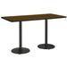 KFI Studios Mode Breakroom Table Metal in Black/Brown | 42 H x 72 W x 42 D in | Wayfair T4272-B1922-BK-WL-38