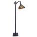 Loon Peak® Fraire Reading 61.4" Task Floor Lamp Glass/Metal in Brown | 61.4 H x 11 W x 22 D in | Wayfair LOPK7644 43545458