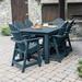 Dovecove Macias 7 Piece Outdoor Dining Set Plastic in Blue | 46.5" H x 42" W x 72" L | Wayfair E8324CCAE7F4465CB3190BB461A477A0