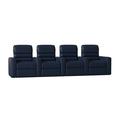 Latitude Run® Waterfall LED Home Theater Row Seating (Row of 4) Microfiber/Microsuede in Blue | 43.5 H x 130.5 W x 36 D in | Wayfair