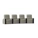 Latitude Run® Home Theater Row Seating (Row of 4) Microfiber/Microsuede in Gray | 43.5 H x 160 W x 44.5 D in | Wayfair LTTN3445 44427630