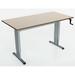 Latitude Run® Maciejewski Height Adjustable Standing Desk Wood/Metal in White/Brown | 39 H x 72 W x 30 D in | Wayfair