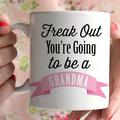 Love You A Latte Shop Freak Out You're Going To Be A Grandma Pregnancy Announcement Coffee Mug Ceramic in Black/Brown/Pink | 4.5 H in | Wayfair 160
