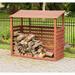 Symple Stuff Duque 6 ft. W x 2.5 ft. D Wood Log Store Solid Wood in Brown | 61 H x 69 W x 29 D in | Wayfair FS6828