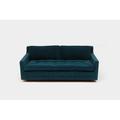 ARTLESS Up Solutions 65" Square Arm Loveseat w/ Reversible Cushions Velvet in Blue | 28 H x 65 W x 35 D in | Wayfair A-UP-TWS-2-P