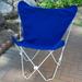 Latitude Run® Rashee Combination Classic Folding Camping Chair Metal in White/Blue | 42 H x 34 W x 28 D in | Wayfair LTRN1075 27724812