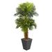 Bay Isle Home™ 66" Artificial Palm Tree in Planter Silk/Ceramic/Plastic | 66 H x 34 W x 30 D in | Wayfair A6A45B3DC3C7490784A5976D7775D653