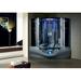 Maya Bath 64" W x 88" H Framed Round Sliding Steam Shower in Gray | 88 H x 64 W x 69 D in | Wayfair 103G