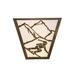 Meyda Lighting Alpine 2-Light Flush Mounted Sconce Glass in Brown/White | 11.5 H x 13 W x 6.5 D in | Wayfair 23911