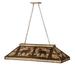 Meyda Lighting 7 - Light Pool Table Geometric Pendant in Brown/Yellow | 20 H x 48 W x 18 D in | Wayfair 65098