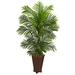 Bay Isle Home™ 60" Artificial Palm Tree in Planter Silk/Wood/Plastic in Brown | 60 H x 20 W x 15 D in | Wayfair 617D19B6BE0B447E9B849088BA3F52F9