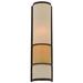 Meyda Lighting Contempo 2- Light Hardwired Flush Mounted Sconce Metal/Fabric in Brown/White | 24 H x 6.5 W x 4 D in | Wayfair 118548